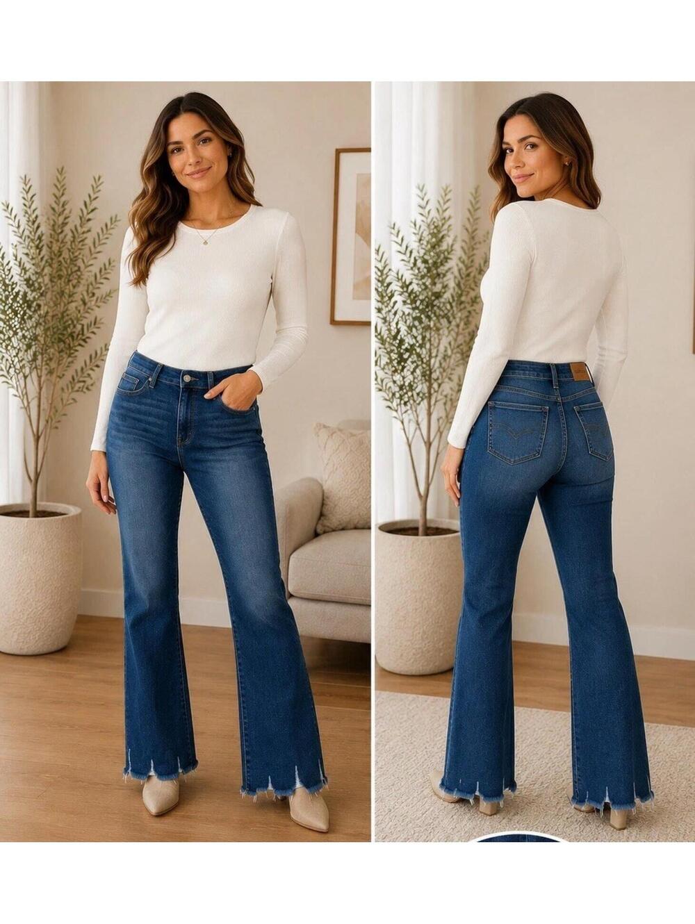 Judy Blue High Rise Bootcut Jeans Women's 11/30 Blue Stretch Denim